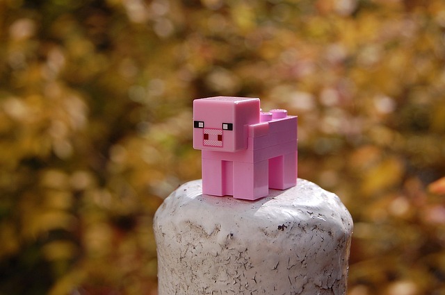Prasátko je také v minecraftu. 